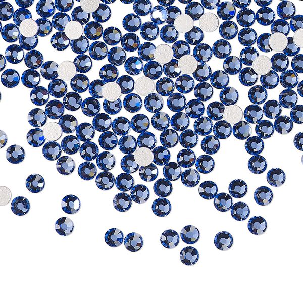 Flat back 144pk blue violet foil back, Preciosa MAXIMA Czech crystal hotfix rhinestone 2.7-2.9mm chaton rose round SS10 image number 0