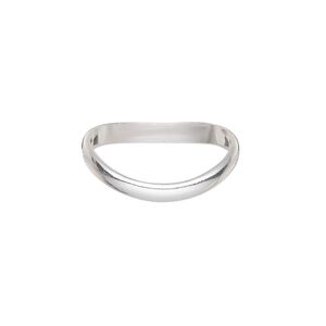 Ring, Create Compliments®, sterling silver, 4mm wide concaved, size 9. Sold individually.