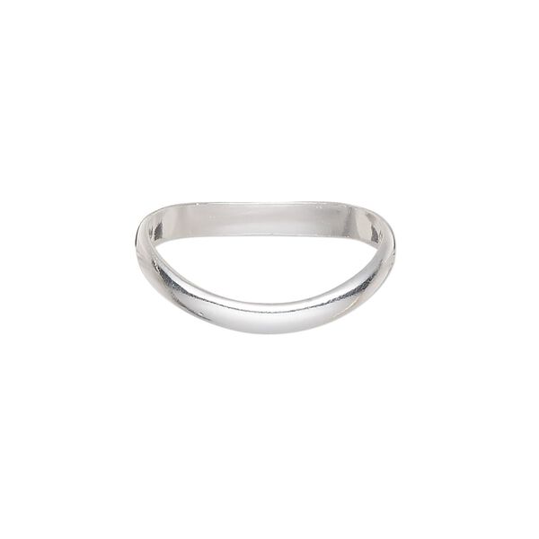 Ring, Create Compliments®, sterling silver, 4mm wide concaved, size 9. Sold individually. image number 0