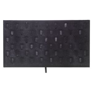 Display insert, ring, velveteen, black, 14-1/2 x 7-1/2 x 1/4 inches, 51 tabs. Sold individually.