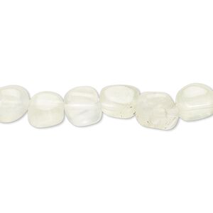 Prehnite 1pkg1, pebble bead natural 15 inch medium