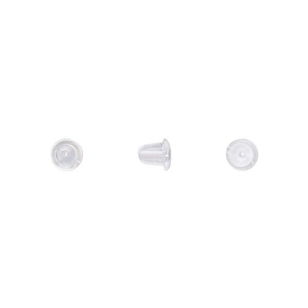 Earnut PVC 1pk 5x4.5mm bell, clear 50 pair image number 0