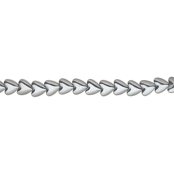 Bead, Hemalyke™ (manmade), 4mm heart. Sold per 16-inch strand. image number 0