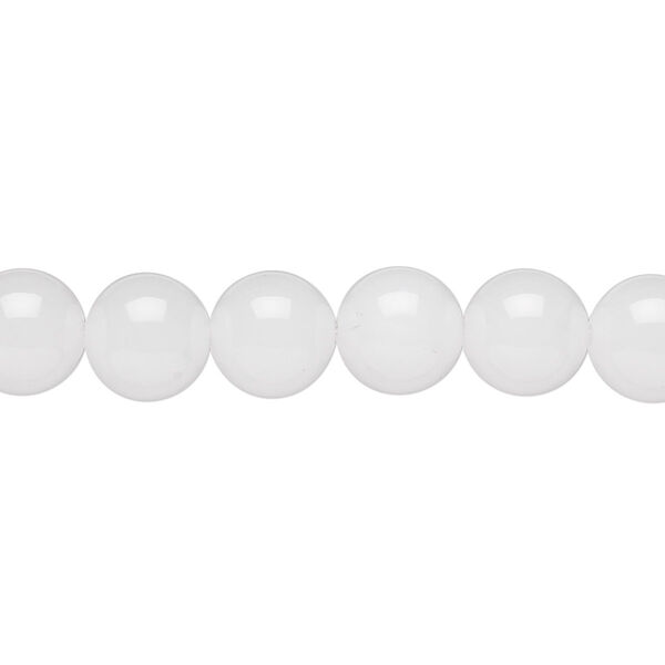 Bead, Malaysia "jade" (quartz) (natural), 8mm round, B grade, Mohs hardness 7. Sold per 15-1/2" to 16" strand. image number 0