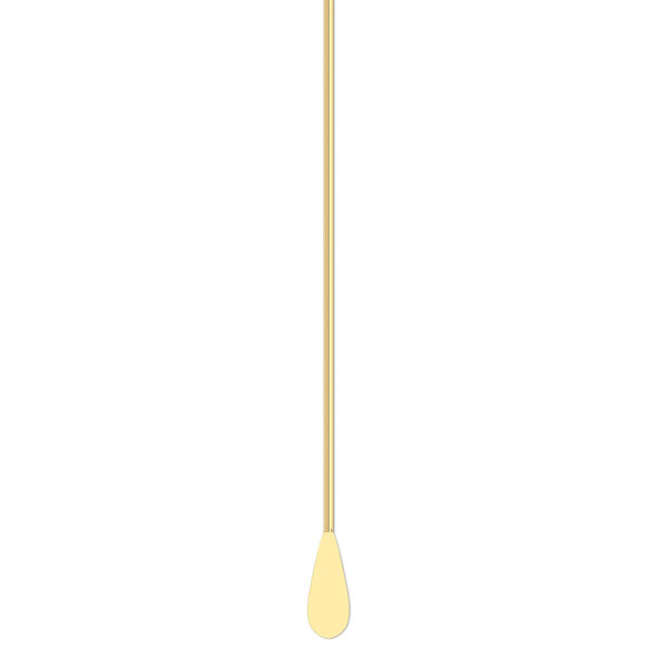 Paddle pin, gold-plated brass, 2-inch teardrop style, 22 gauge. Sold per pkg of 100. image number 0