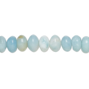 Amazonite 1pkg1, saucer bead natural, 15 inch 8x4mm-9x6mm