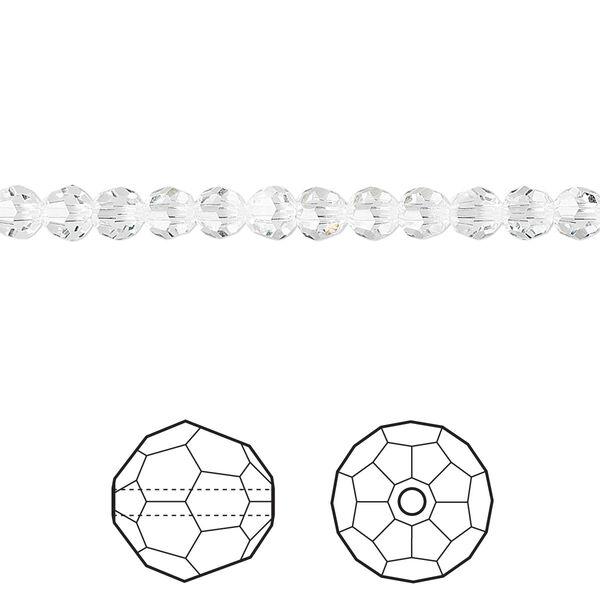 Bead 12pk crystal, Crystal Passions® 4mm round 5000 image number 0