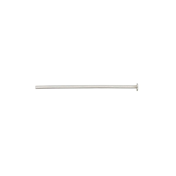 Head pin, stainless steel, 1 inch, 21 gauge. Sold per pkg of 50. image number 0
