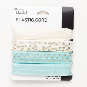 Elastic 1pkg4, flat cord assortment assorted colors 1.5m 15mm