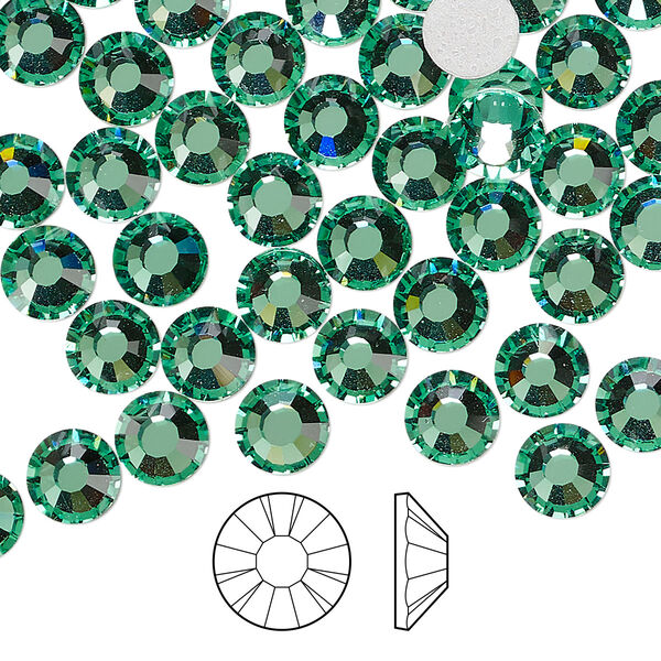 Flat back 24pk Caribbean Sea foil back, Preciosa MAXIMA Czech crystal hotfix rhinestone 6.3-6.5mm chaton rose round SS30 image number 0
