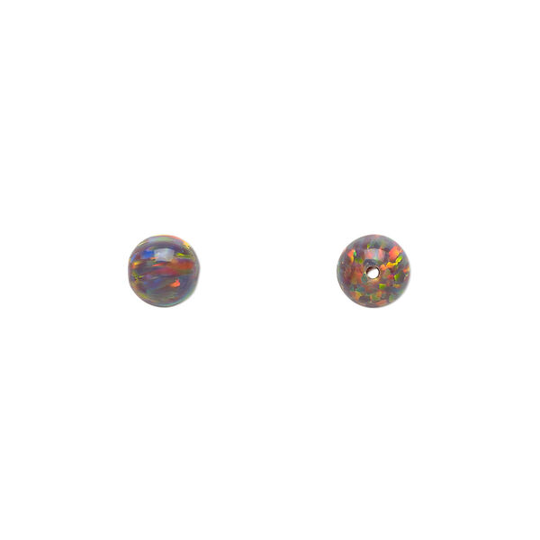 Bead, Mexican "opal" (silica and epoxy) (man-made), 6mm round. Sold individually. image number 0
