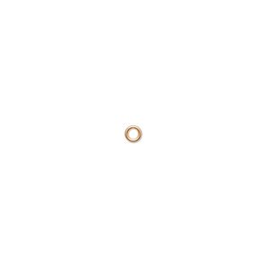 Jump ring, 14Kt gold-filled, 2.8mm round, 1.5mm inside diameter, 22 gauge. Sold per pkg of 20.