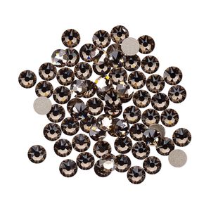 Flat back 144pk greige foil back, Crystal Passions® 3.8-4mm rose round SS16 2088