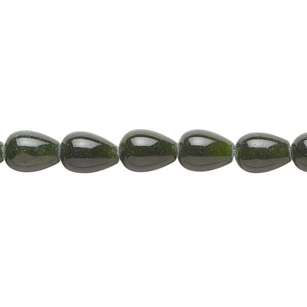 Quartz 1pkg1, teardrop bead 15 inch 8x5mm image number 0
