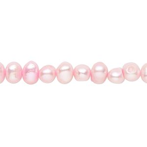Pearl, cultured freshwater (dyed), dark blush, 5-6mm semi-round with 0.4-0.6mm hole, D grade, Mohs hardness 2-1/2 to 4. Sold per 15-1/2" to 16" strand.