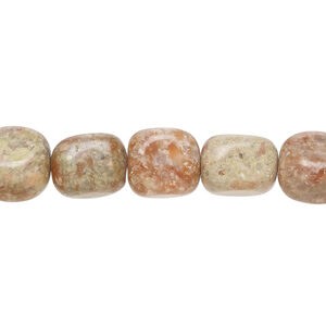 Autumn jasper 1pkg1, nugget bead natural, 15 inch small