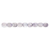 Mother-of-pearl shell 1pkg1, flat oval bead 15 inch light purple 23x19mm-24x19mm image number 1