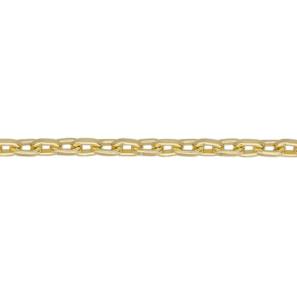 Chain, anodized aluminum, gold, 3.1mm square cable. Sold per pkg of 5 feet. image number 0