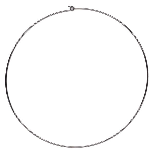 Neckwire, gunmetal-finished steel, 1.7mm round, 18 inches. Sold individually. image number 0