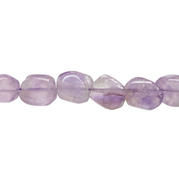 Amethyst 1pkg1, hand-cut freeform bead natural, 13 inch light to medium 7x7mm-13x8mm image number 0