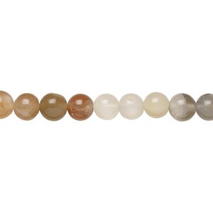 Multi-moonstone 1pkg1, hand-cut round bead natural 15.5-16 inch 6mm