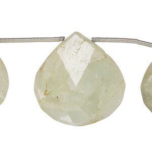 Aquamarine 1pkg6, hand-cut top-drilled faceted puffed teardrop bead graduated 22x21mm-28x26mm