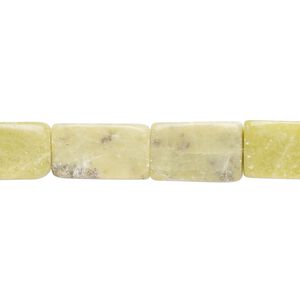 Olive new "jade" 1pkg1, flat rectangle bead natural 15.5-16 inch 15x9mm-16x10mm