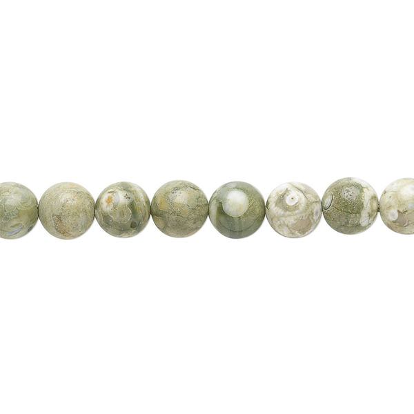 Rhyolite 1pkg1, round bead natural 15.5-16 inch 6mm image number 0