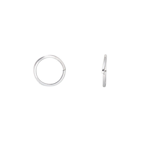 Jump ring, sterling silver, 10mm round square wire, 8.2mm inside diameter, 20 gauge. Sold per pkg of 20. image number 0