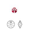 Drop 12pk Siam, Crystal Passions® 8mm pendant mini disk 6428 image number 0