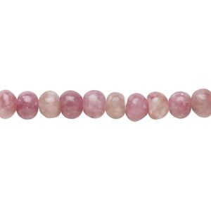 Lepidolite 1pkg1, rondelle bead natural 8 inch 6x4mm