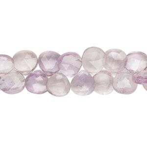 Lavender amethyst 1pkg1, hand-cut top-drilled faceted puffed teardrop bead natural 7 inch 7x7mm-9x8mm