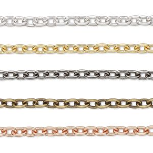 Extender chain mix 1pkg5 cable, 3.3mm, multi-finished brass 3 inch unfinished