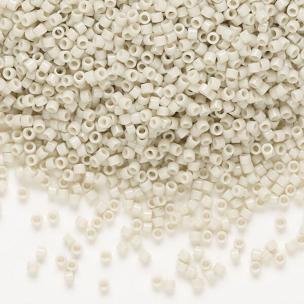 Seed bead, Delica®, glass, pkg/7.5g, #11 round, opaque glazed luster linen (DB-0261-1). image number 0