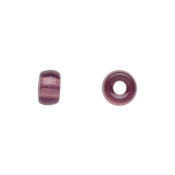 Bead, Czech pressed glass, amethyst purple, 9x6mm crow. Sold per 15-1/2" to 16" strand, approximately 70 beads. image number 0