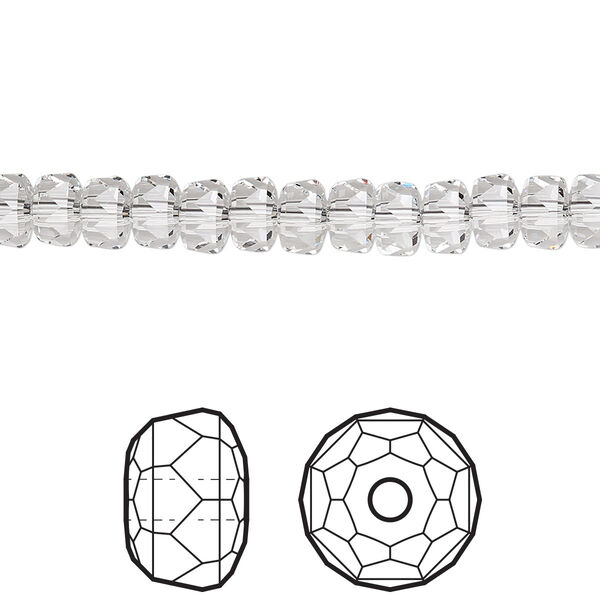 Bead 6pk crystal, Crystal Passions® 6x4mm rondelle 5045 image number 0