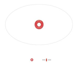 Component, Oh! Ring™, silicone, red, 1.5mm round with 0.5mm hole. Sold per pkg of 1,000.