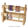 Display, bracelet, lacquered wood, 8-1/2 x 11-3/4 x 4-1/2 inch two-tier. Sold individually. image number 1