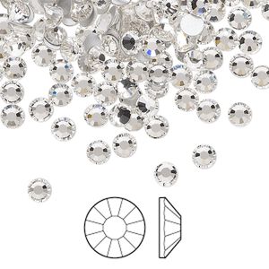 Flat back 144pk crystal foil back, Preciosa Viva 12® Czech crystal rhinestone 3.8-4mm chaton rose round SS16