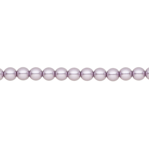 Pearl 600pk lavender, Preciosa Czech crystal 4mm round image number 0