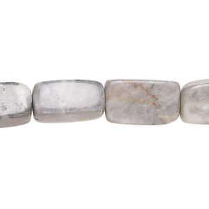 Marble 1pkg1, square tube bead natural, 15 inch 13x7mm-16x9mm