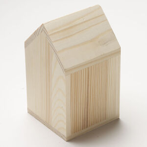Gift 1pkg1, wood (natural), 5x3 inch house.