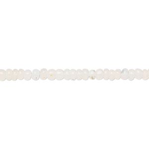 Ethiopian white opal 1pkg1, hand-cut rondelle bead natural 15.5-16 inch 3x1mm-4x2mm