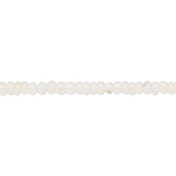Ethiopian white opal 1pkg1, hand-cut rondelle bead natural 15.5-16 inch 3x1mm-4x2mm image number 0
