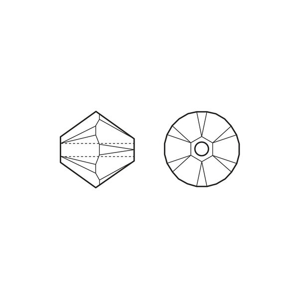 Bead 1pkg720 crystal bronze, Swarovski&reg;, 5mm XILION faceted bicone 5328 image number 1