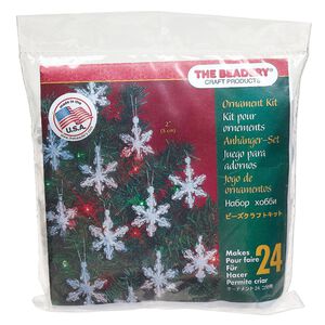 Ornament kit, The Beadery®, plastic, clear, mini snowflakes (5500). Sold individually.