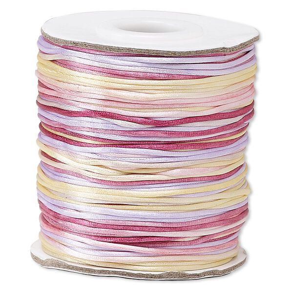 Cord, Satinique™, satin, tenderness, 1mm mini. Sold per 200-foot spool. image number 0
