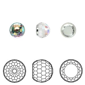 Fancy stone 2pk crystal AB CAL VZ, Crystal Passions® 8mm ball 4869