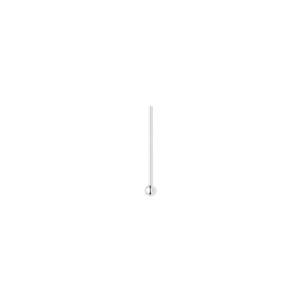 Head pin, sterling silver, 1/2 inch with 1.5mm ball, 24 gauge. Sold per pkg of 100. image number 0