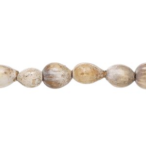 Bead, Job's tears (natural), 9-10mm teardrop. Sold per 36-inch strand.